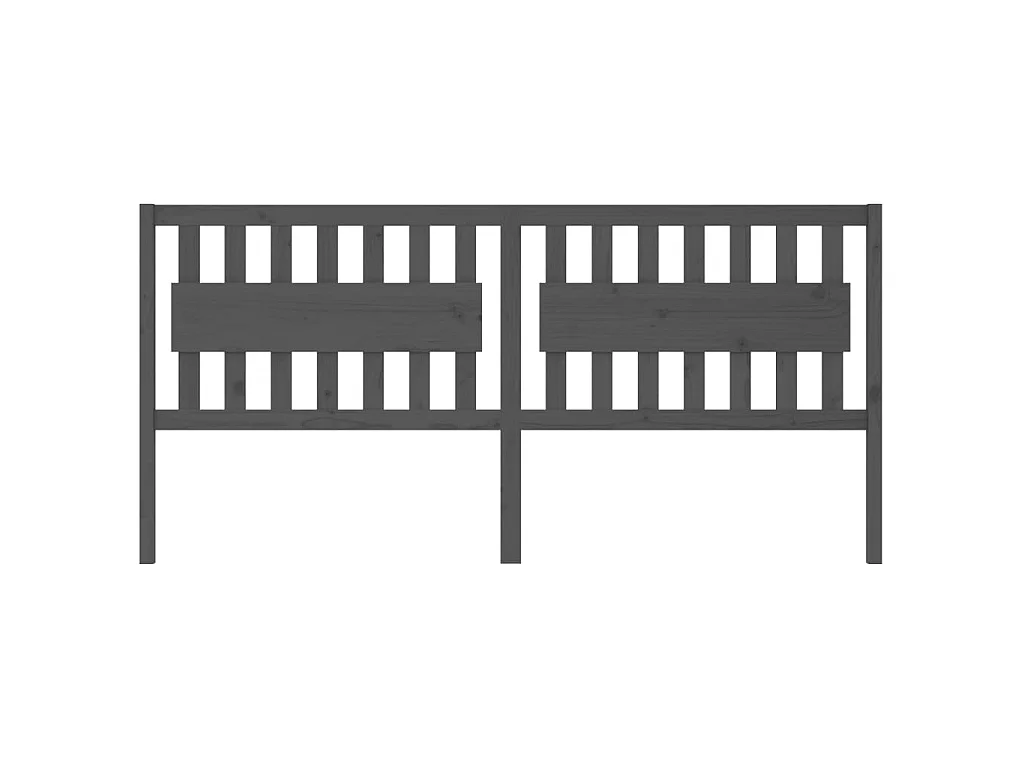 Tête de lit Gris 205,5x4x100 cm Bois massif de pin POI66579 BonneVie Meuble