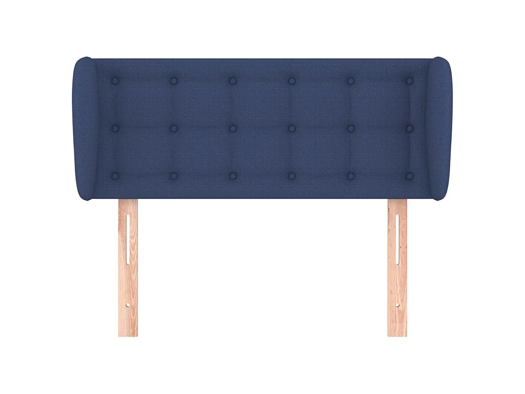 Tête de lit avec oreilles Bleu 93x23x78/88 cm Tissu POI66132 BonneVie Meuble