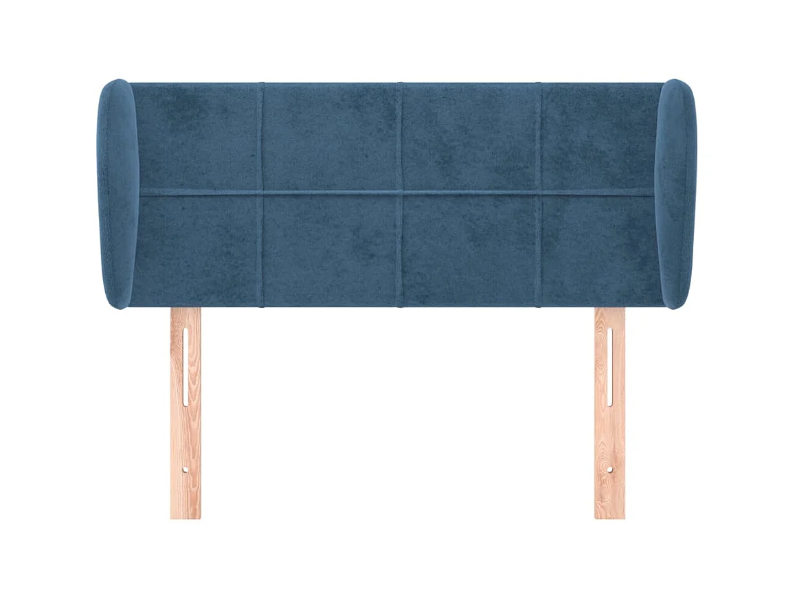 Cabecero de terciopelo azul oscuro 93x23x78/88 cm ES516406