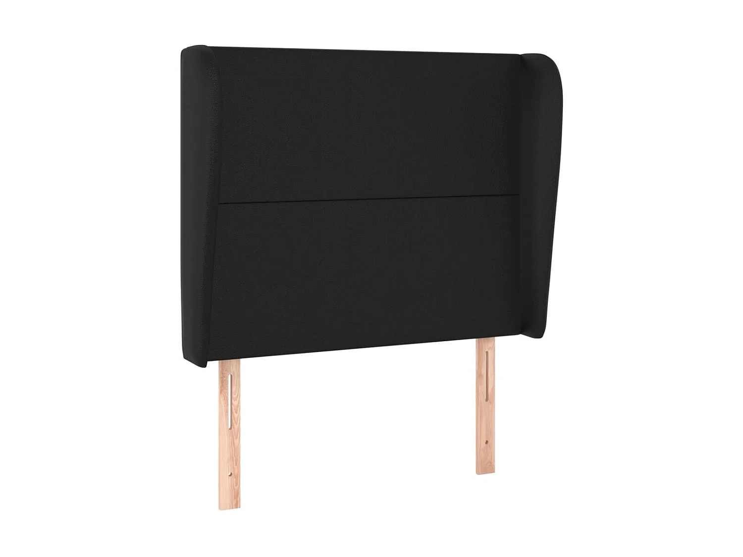 Cabeceira de cama c/ abas couro artif. 103x23x118/128 cm preto PT421398