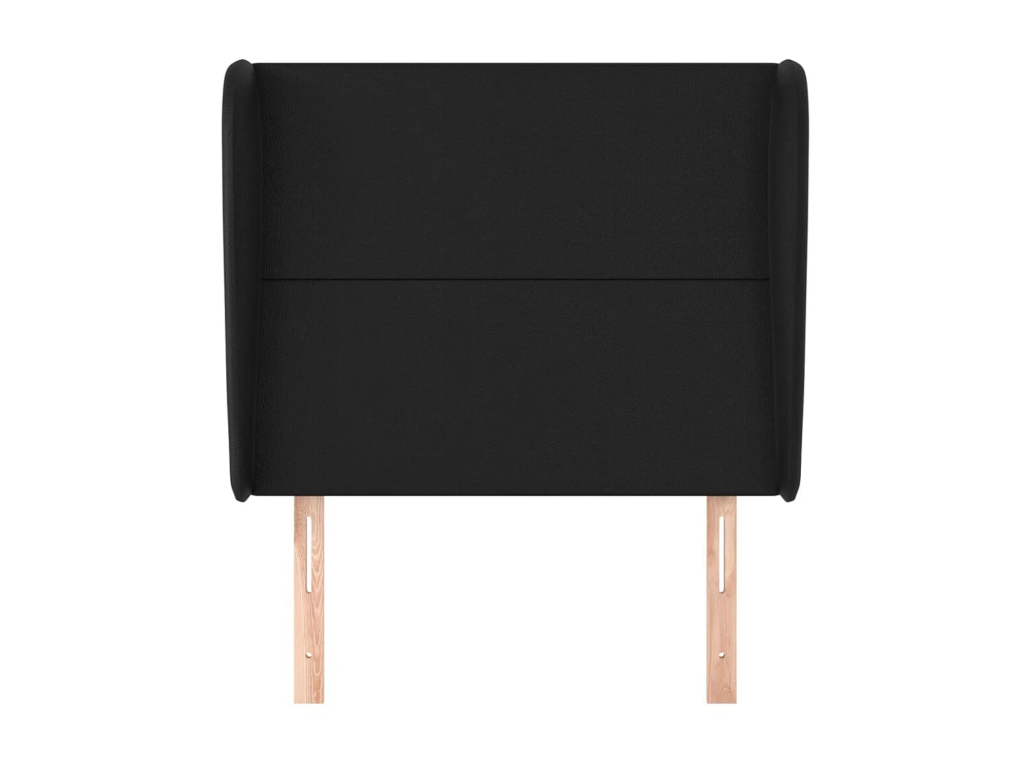 Cabeceira de cama c/ abas couro artif. 103x23x118/128 cm preto PT421398