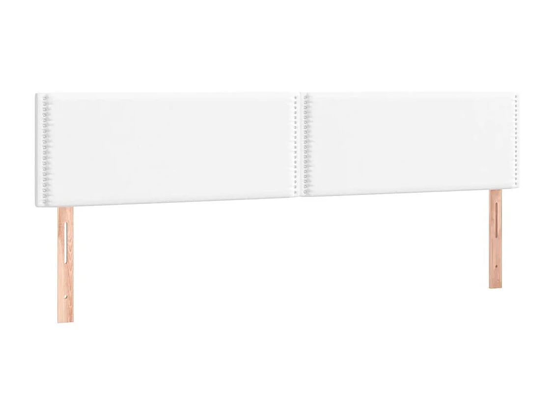 Cabeceros 2 unidades de cuero sintético blanco 90x5x78/88 cm ES91666