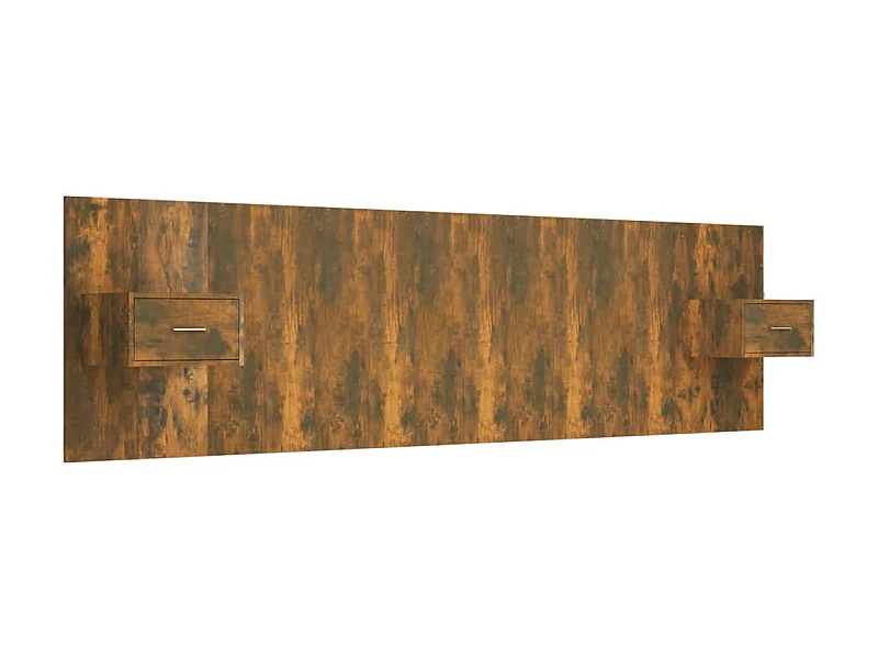 Cabecero de cama y mesitas madera contrachapada roble ahumado ES442121