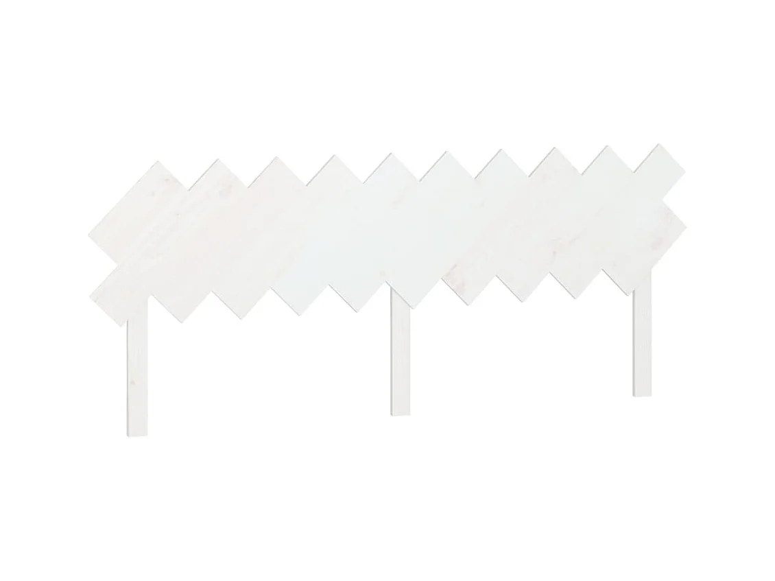 Tête de lit Blanc 196x3x80,5 cm Bois massif de pin POI56877 BonneVie Meuble