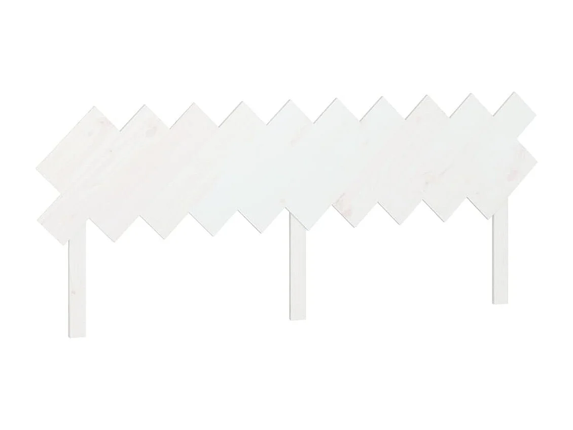 Tête de lit Blanc 196x3x80,5 cm Bois massif de pin POI56877 BonneVie Meuble