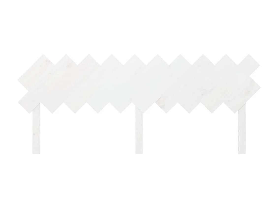 Tête de lit Blanc 196x3x80,5 cm Bois massif de pin POI56877 BonneVie Meuble