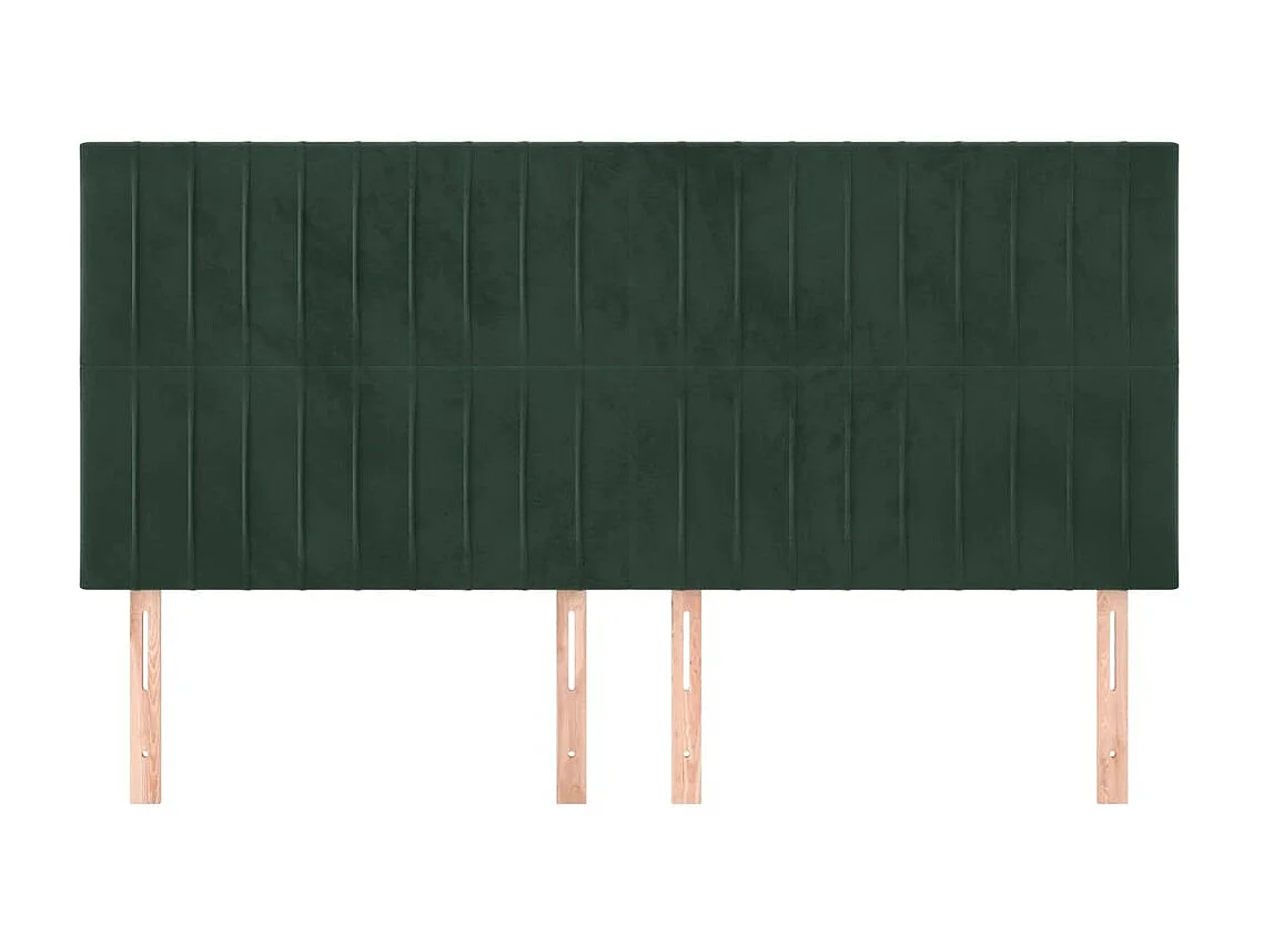 Kopfteil,Bettkopfteile 4 Stk. Dunkelgrün 90x5x78/88 cm Samt -gkd209591
