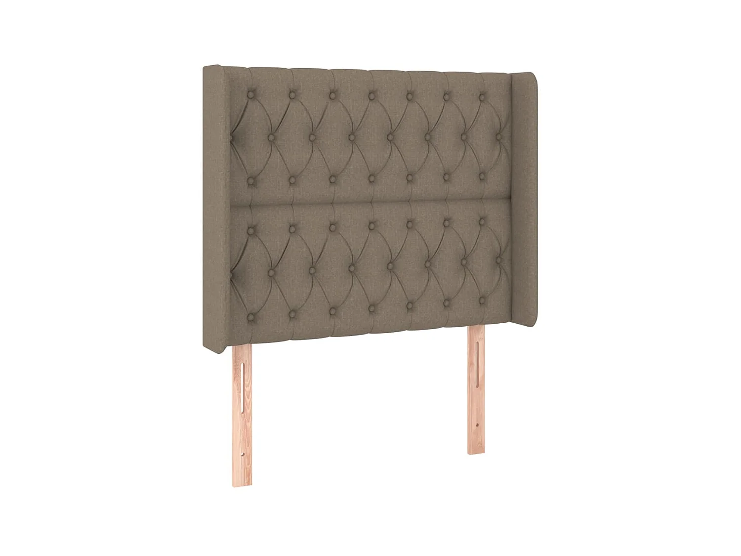 Tête de lit avec oreilles Taupe 103x16x118/128 cm Tissu POI89387 BonneVie Meuble