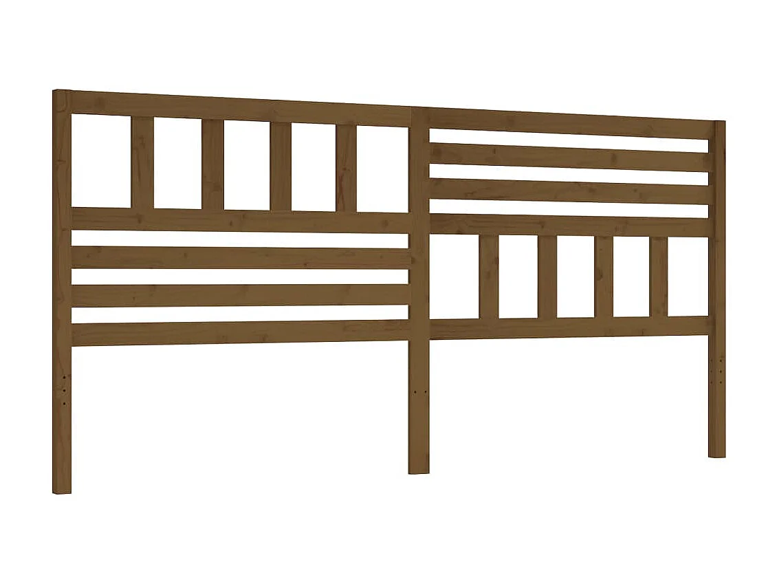 Tête de lit Marron miel 186x4x100 cm Bois massif de pin POI88820 BonneVie Meuble