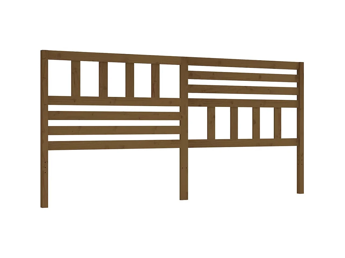 Tête de lit Marron miel 186x4x100 cm Bois massif de pin POI88820 BonneVie Meuble