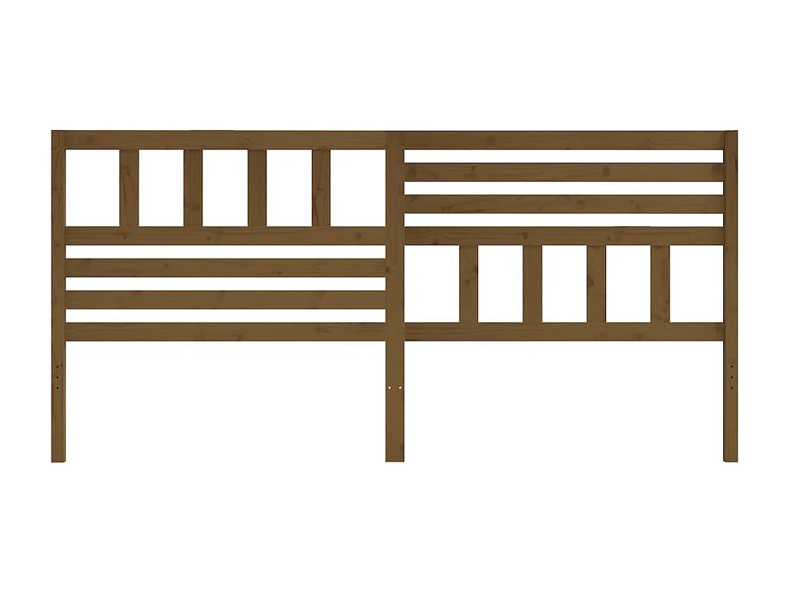 Tête de lit Marron miel 186x4x100 cm Bois massif de pin POI88820 BonneVie Meuble