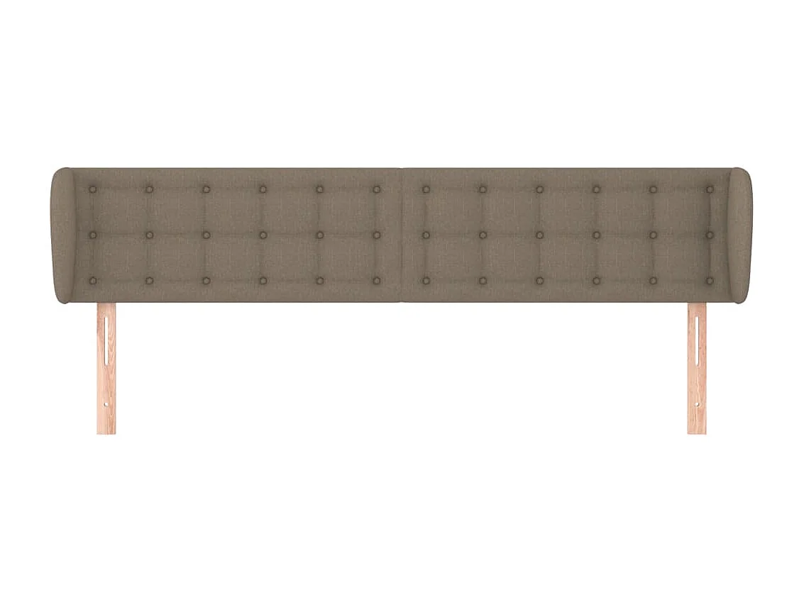 Cabecero de tela gris taupe 183x23x78/88 cm ES43404