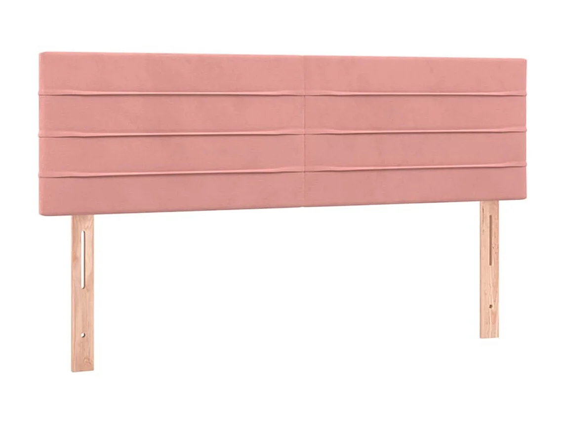 Tête de lit à LED Rose 144x5x78,88 cm Velours LKC20525 BonneVie Meuble