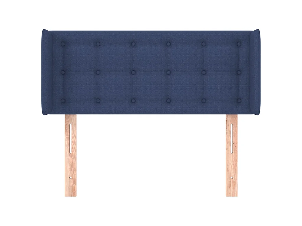 Kopfteil,Bettkopfteil mit Ohren Blau 93x16x78/88 cm Stoff -gkd755362