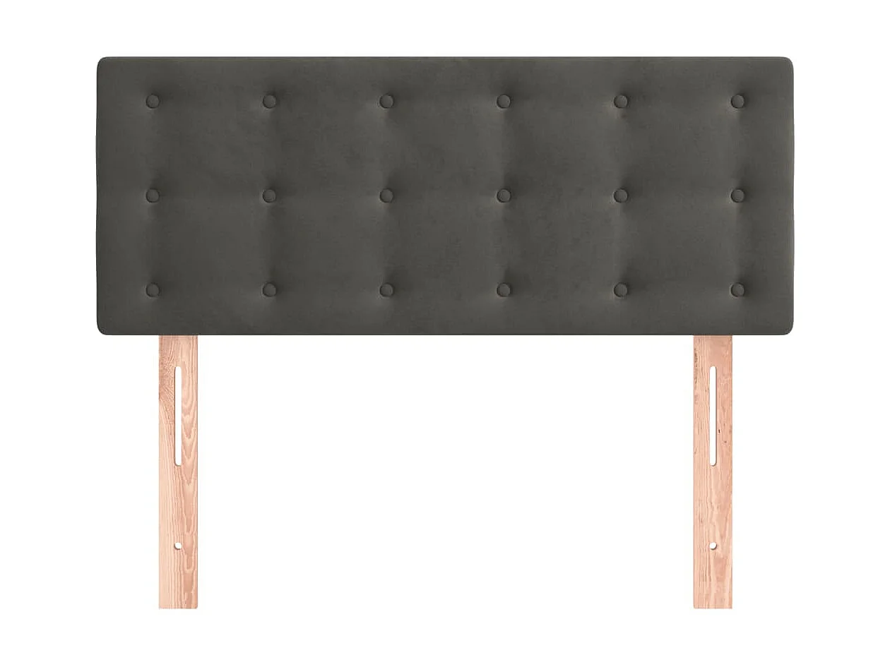 Tête de lit Gris foncé 80x5x78/88 cm Velours POI59142 BonneVie Meuble