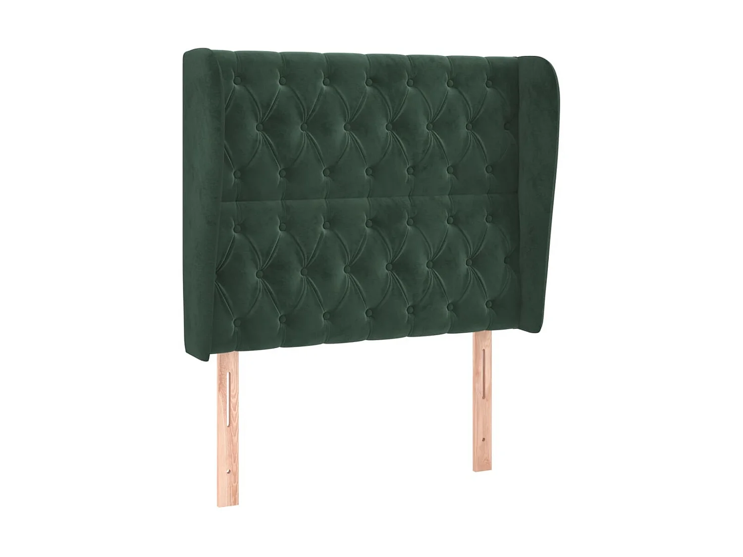 Kopfteil,Bettkopfteil mit Ohren Dunkelgrün 93x23x118/128 cm Samt -gkd353408