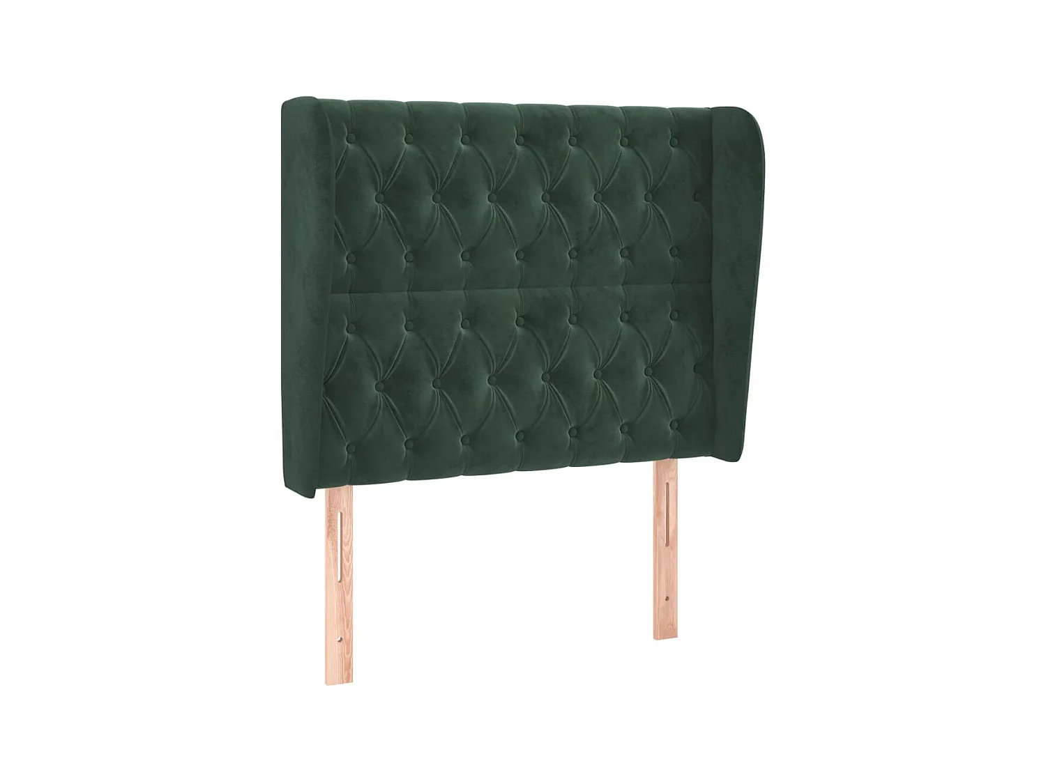 Tête de lit avec oreilles Vert foncé 93x23x118,128 cm Velours LKC12707 BonneVie Meuble
