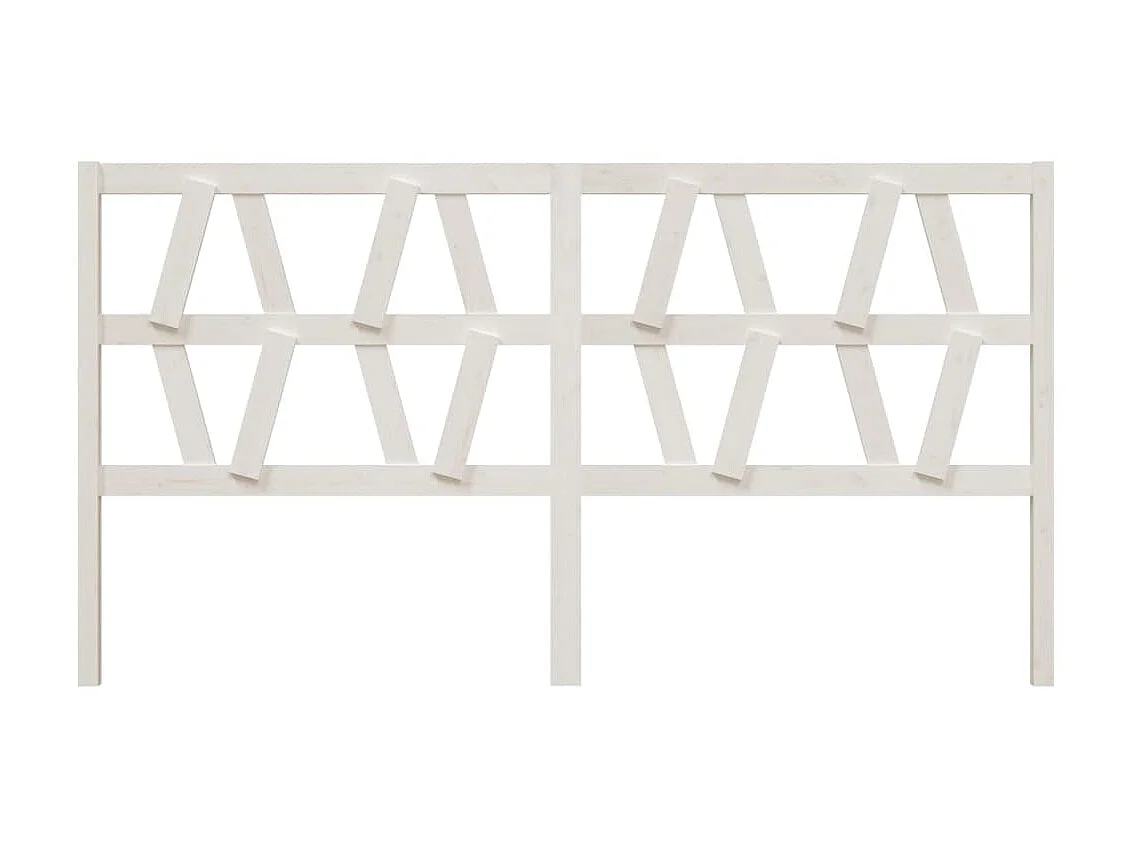 Cabeceira de cama 206x4x100 cm pinho maciço branco PT102898