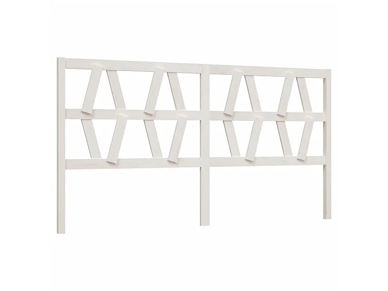 Testiera | Testata del letto per Letto Bianca 206x4x100 cm Legno Massello di Pino