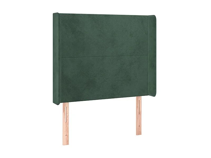 Kopfteil,Bettkopfteil mit Ohren Dunkelgrün 83x16x118/128 cm Samt -gkd536942