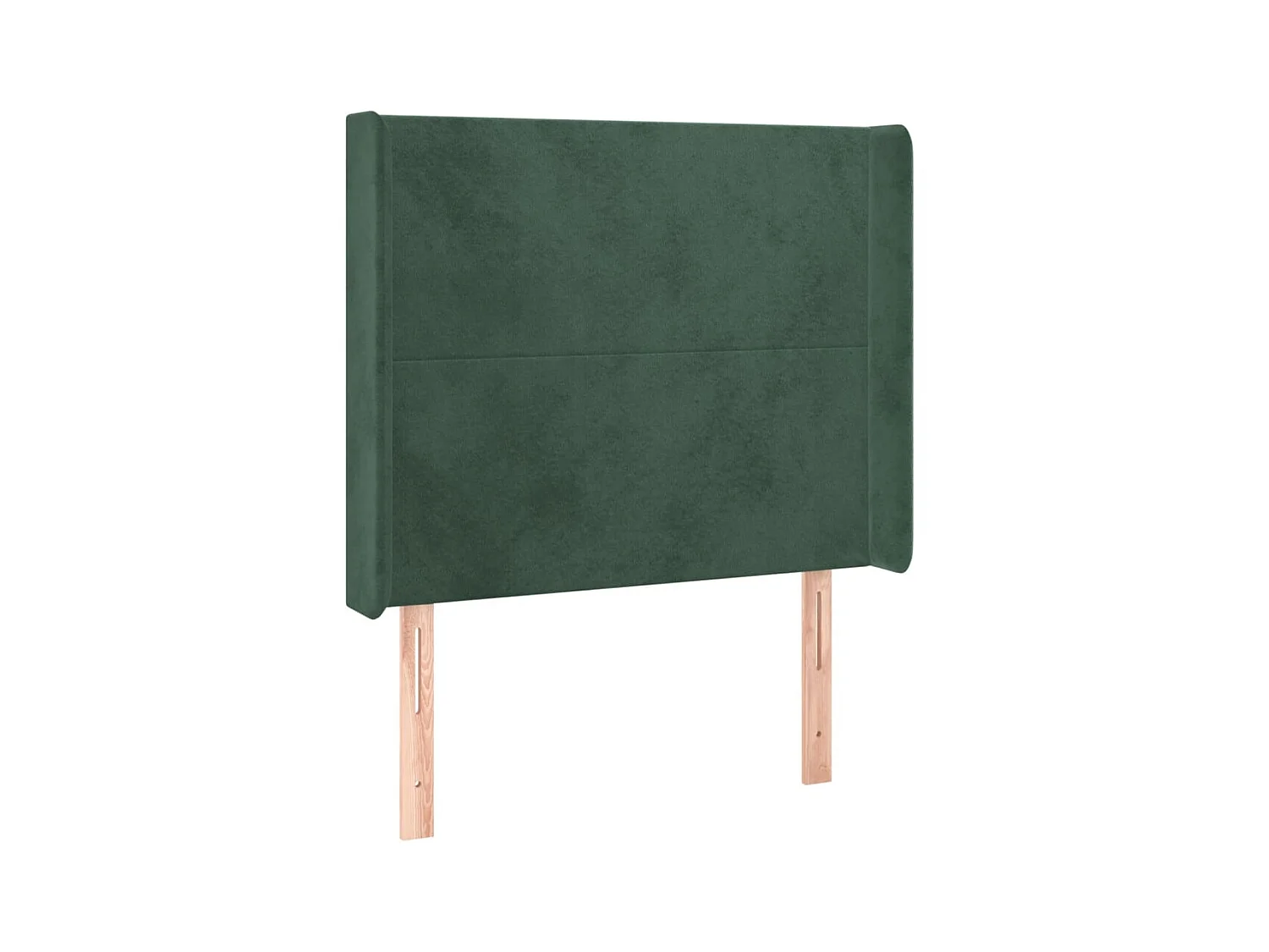Cabecero con orejas de terciopelo verde oscuro 83x16x118/128 cm ES56116