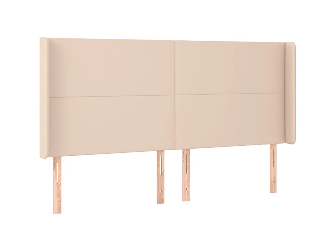 Tête de lit avec oreilles Cappuccino 203x16x118/128 cm POI38756 BonneVie Meuble