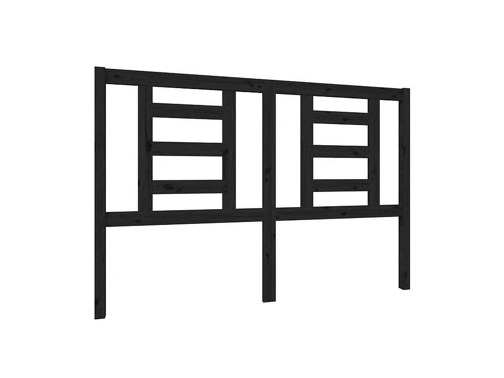 Testiera | Testata del letto per Letto Nera 146x4x100 cm in Legno Massello di Pino