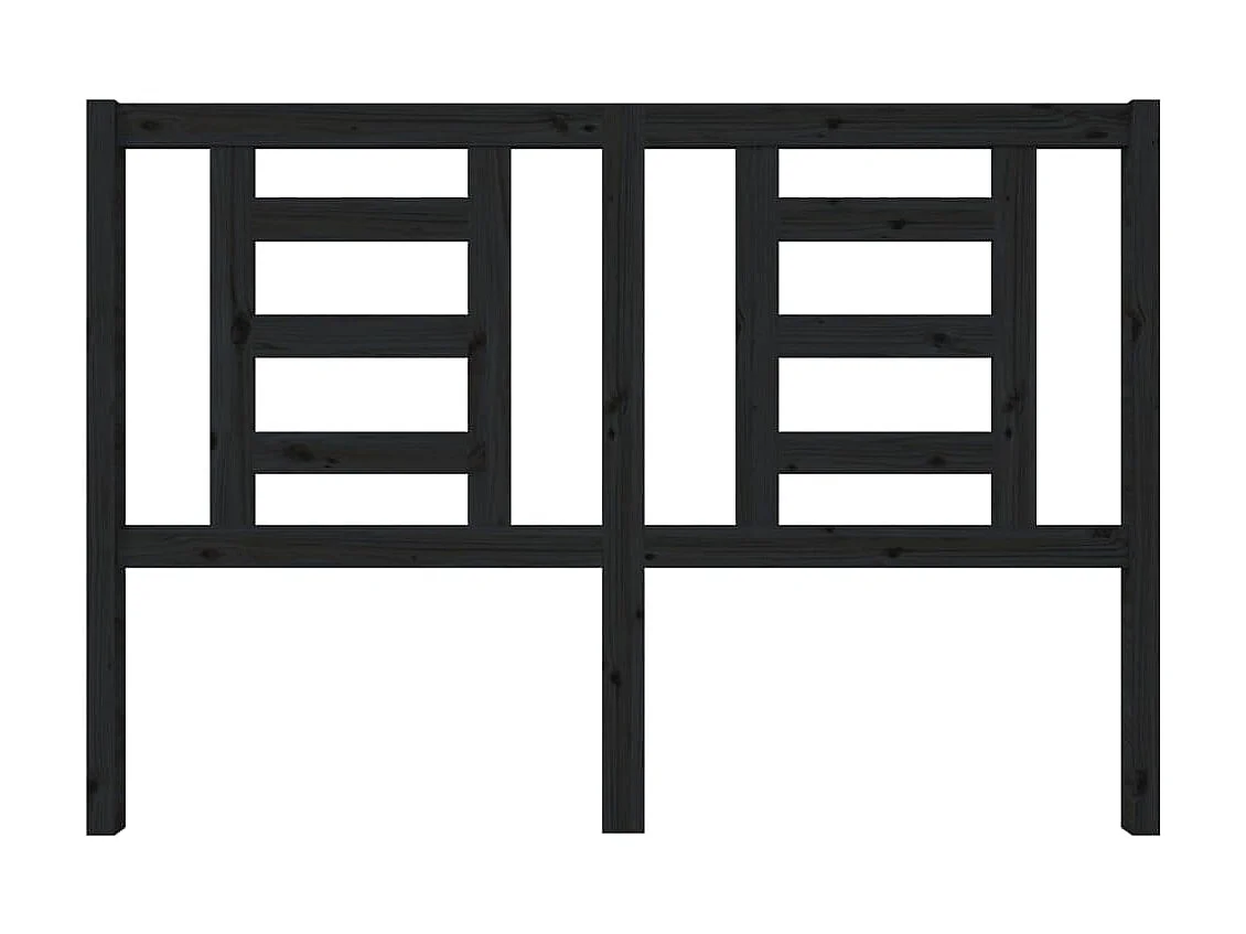 Hoofdbord 146x4x100 cm massief grenenhout zwart NL734117