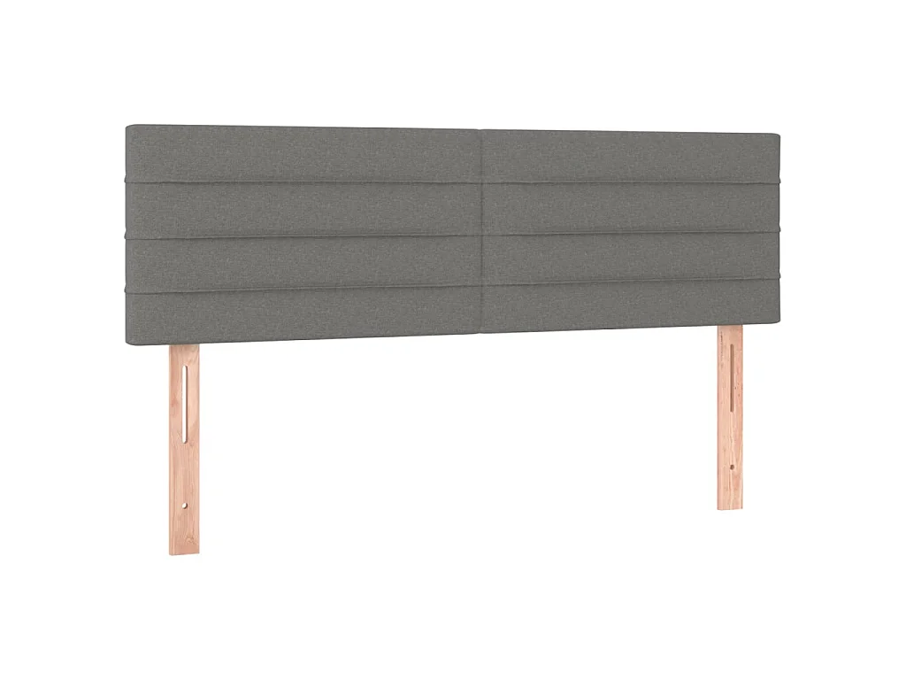 Hoofdbord LED 144x5x78/88 cm stof donkergrijs NL382283