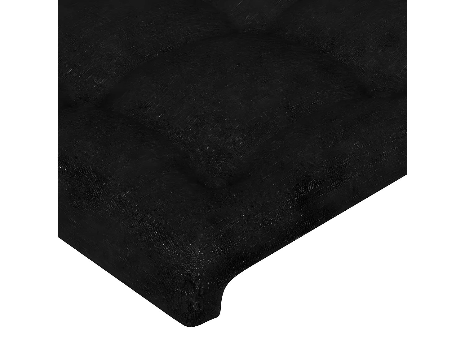 Tête de lit à LED Noir 163x16x118,128 cm Tissu LKC59887 BonneVie Meuble