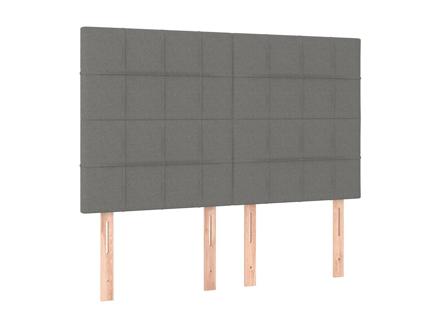 Têtes de lit 4 pcs Gris foncé 72x5x78/88 cm Tissu POI11858 BonneVie Meuble