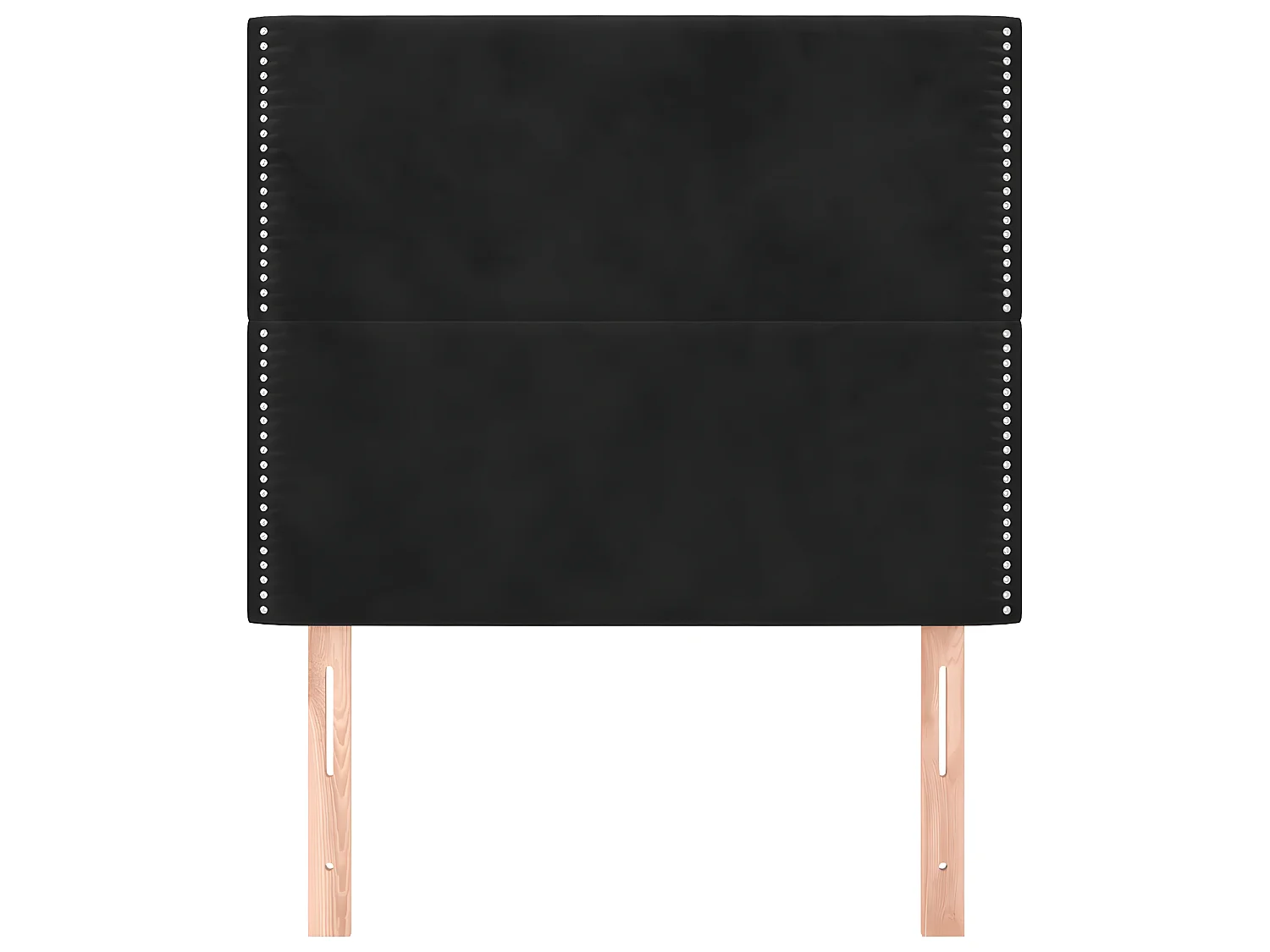 Hoofdborden 2 st 90x5x78/88 cm fluweel zwart NL738844