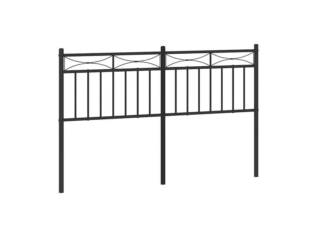 Tête de lit métal noir 140 cm POI84985 BonneVie Meuble