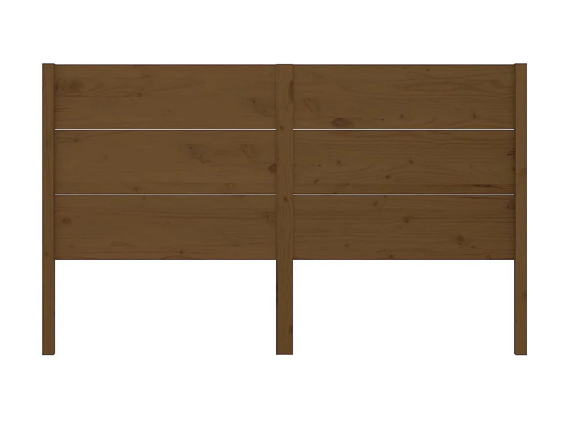 Cabecero madera maciza de pino marrón miel 126x4x100 cm ES21999