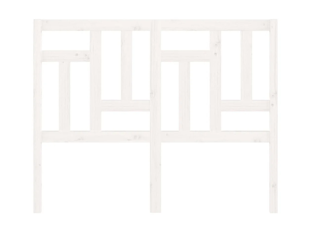 Tête de lit Blanc 125,5x4x100 cm Bois massif de pin POI52194 BonneVie Meuble