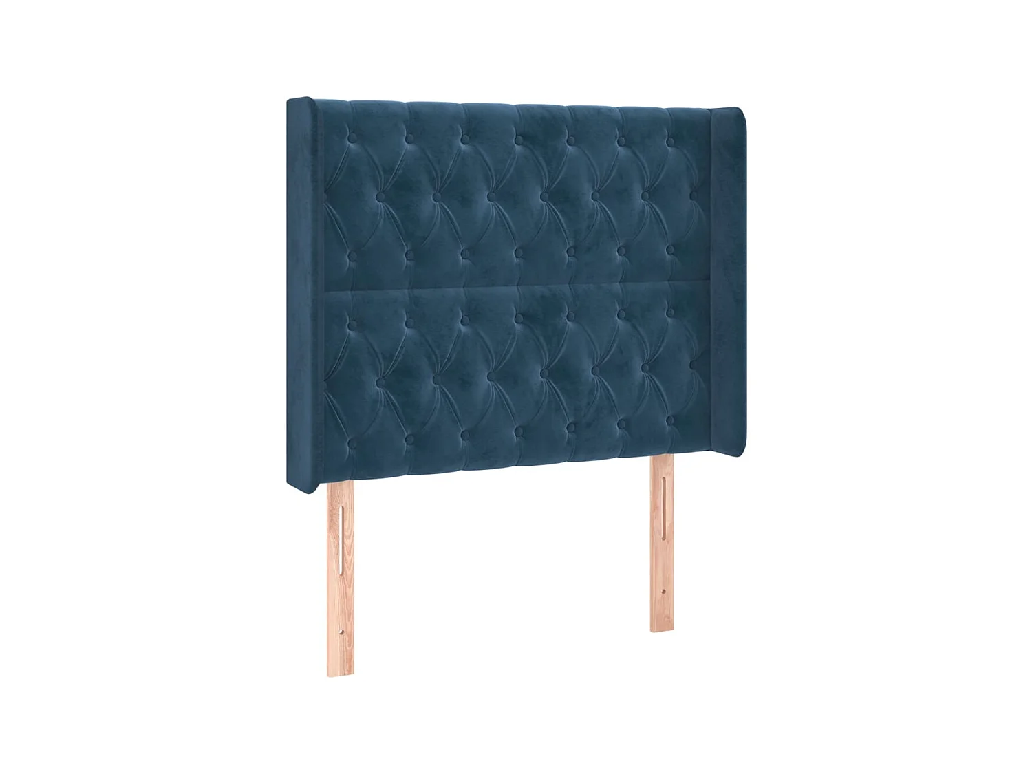 Tête de lit avec oreilles Bleu foncé 103x16x118/128 cm Velours POI63603 BonneVie Meuble