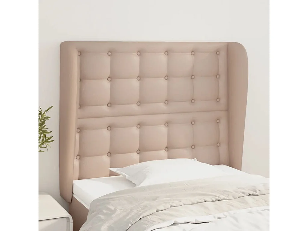 Tête de lit avec oreilles Cappuccino 103x23x118/128 cm POI34435 BonneVie Meuble