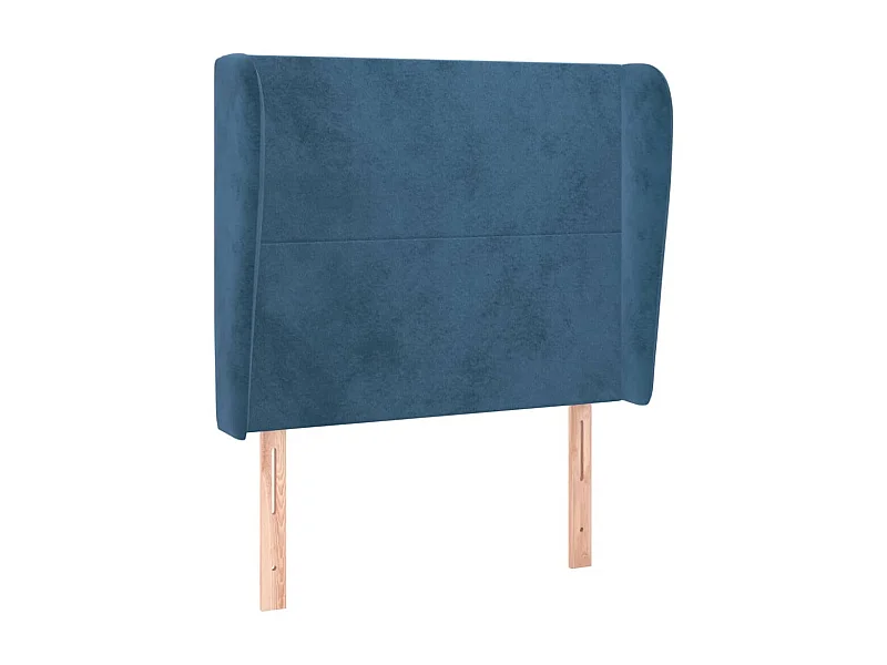 Kopfteil,Bettkopfteil mit Ohren Dunkelblau 93x23x118/128 cm Samt -gkd489680