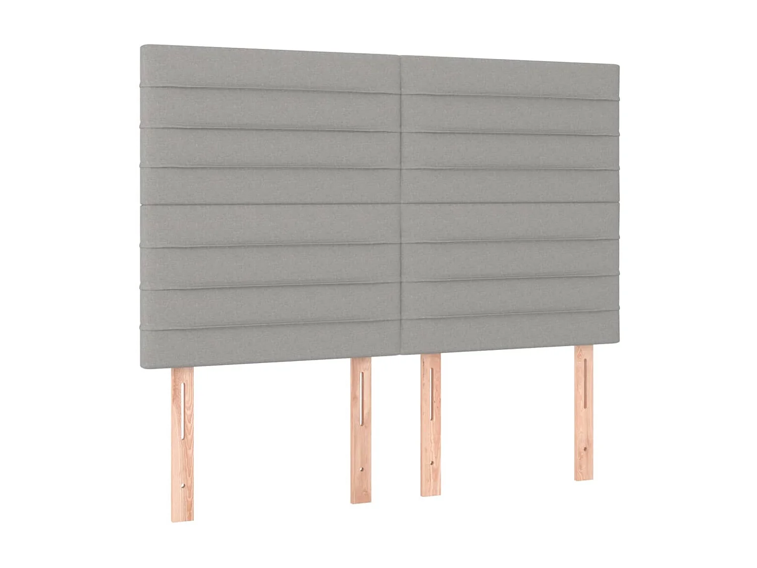 Tête de lit à LED Gris clair 144x5x118/128 cm Tissu POI81029 BonneVie Meuble