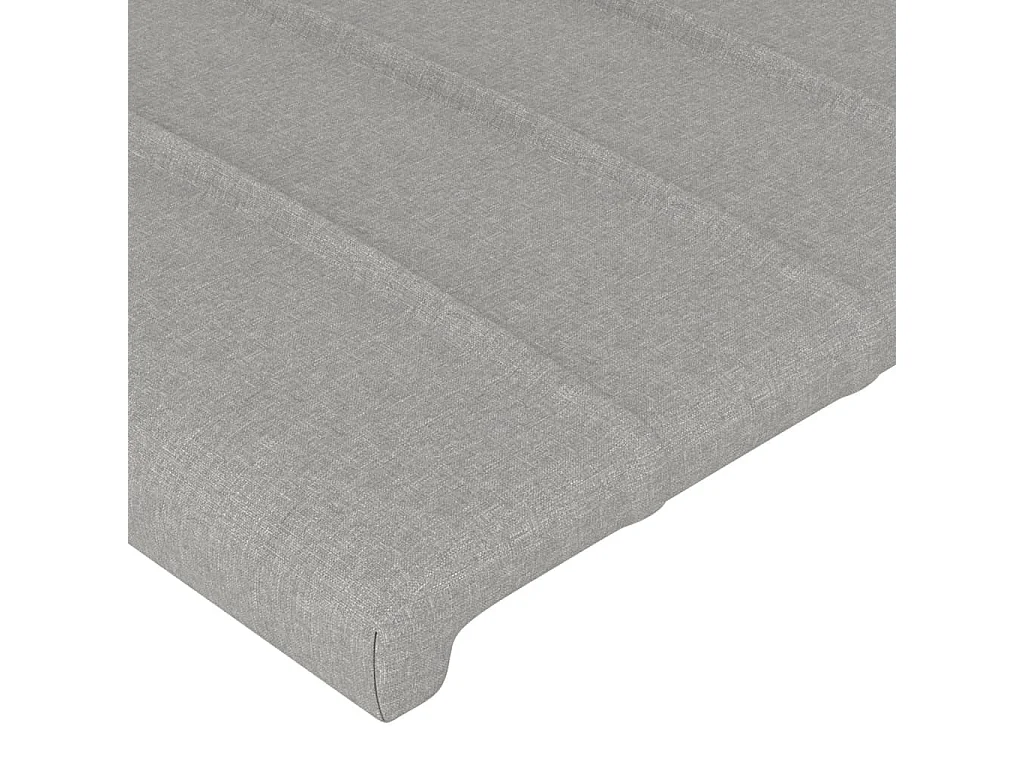 Testiera | Testata del letto a LED Grigio Chiaro 163x16x118/128 cm in Tessuto