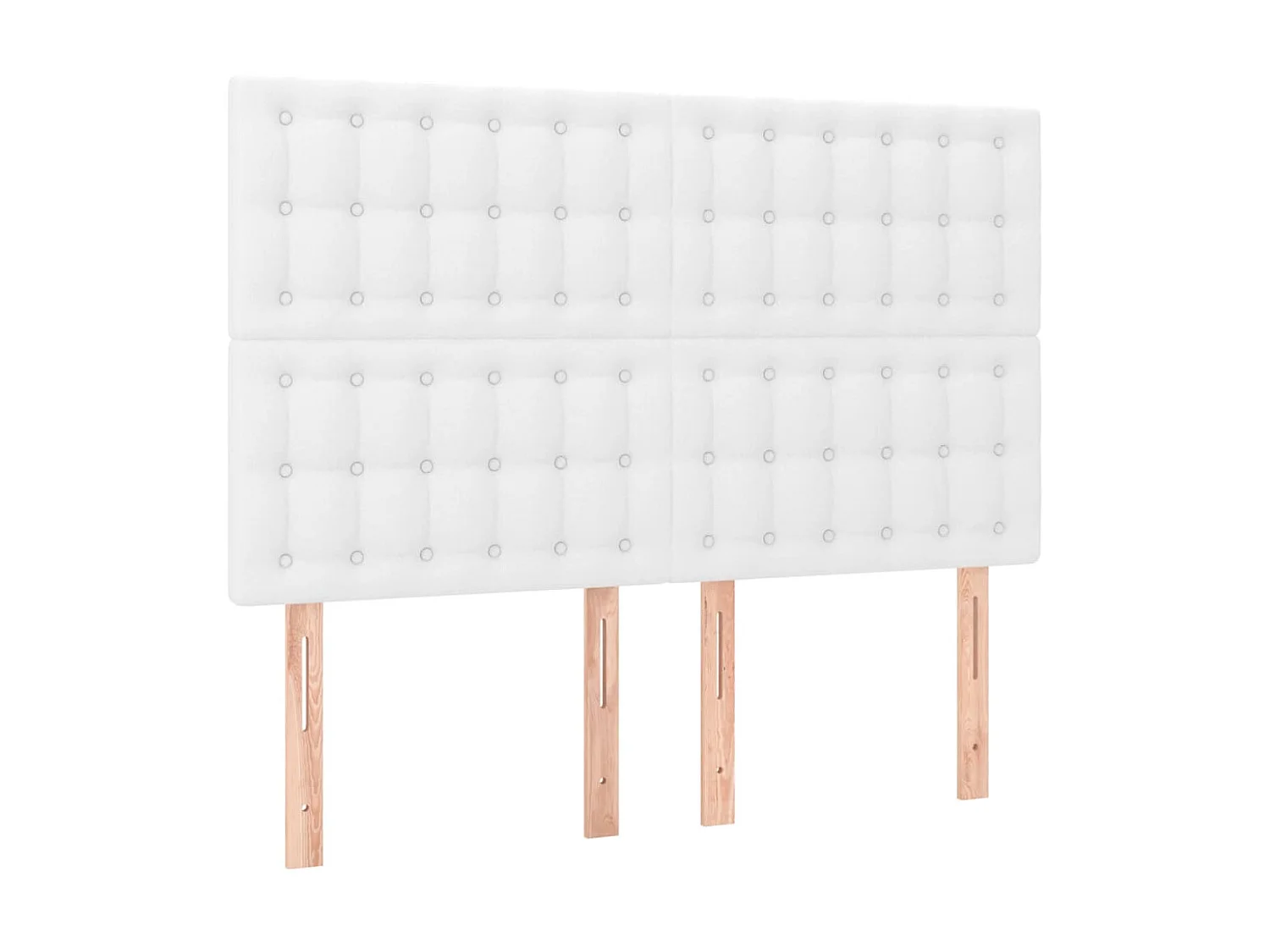 Testiera | Testata del letto a LED Bianco 144x5x118/128 cm in Similpelle