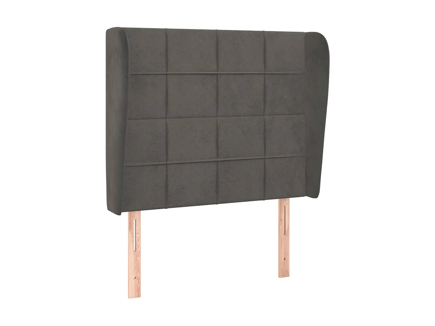 Tête de lit avec oreilles Gris foncé 83x23x118/128 cm Velours POI53761 BonneVie Meuble