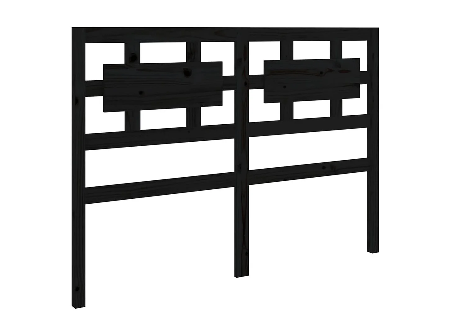 Cabecero de cama madera maciza de pino negro 185,5x4x100 cm ES22680