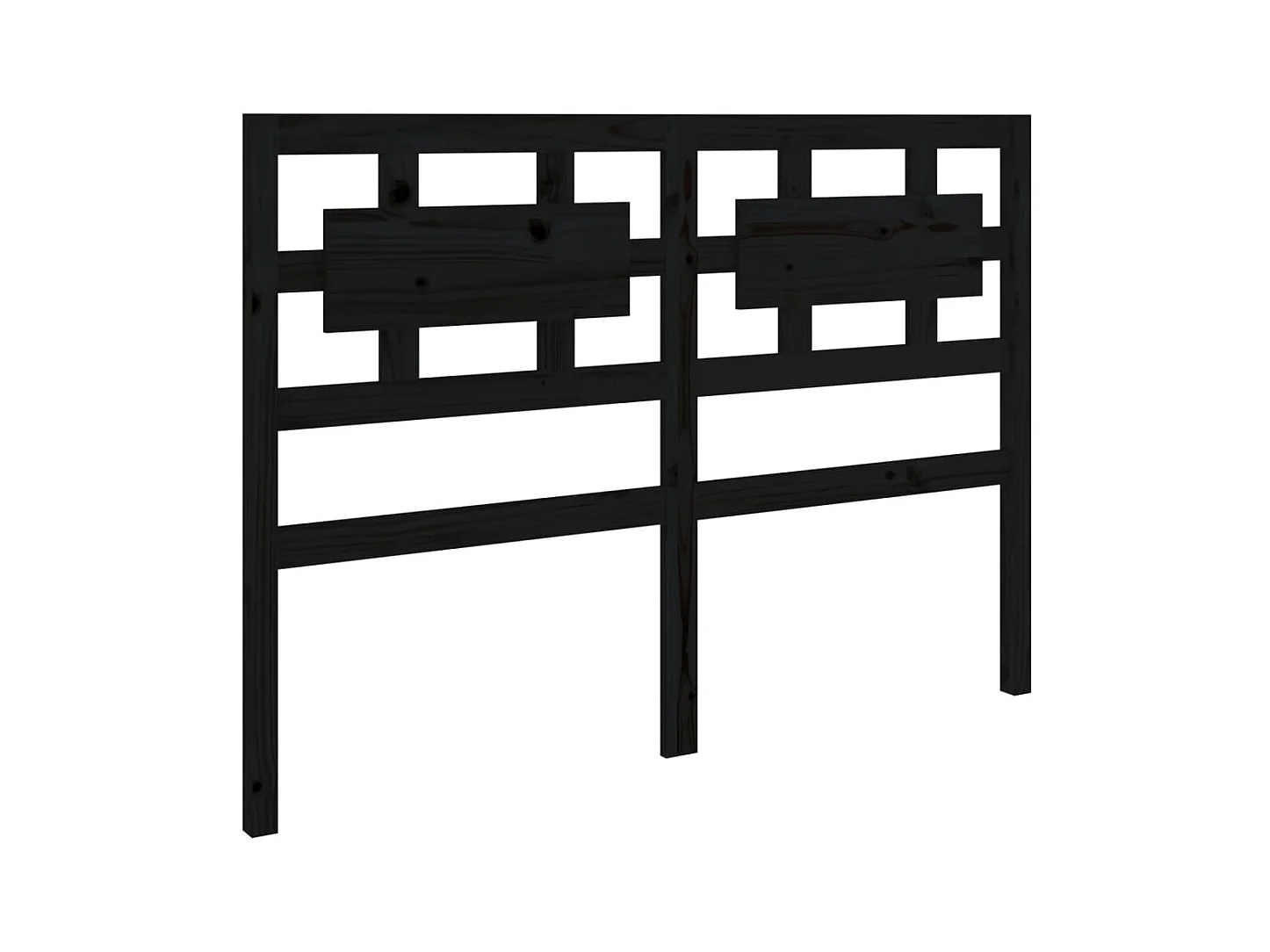 Tête de lit Noir 185,5x4x100 cm Bois massif de pin POI76641 BonneVie Meuble
