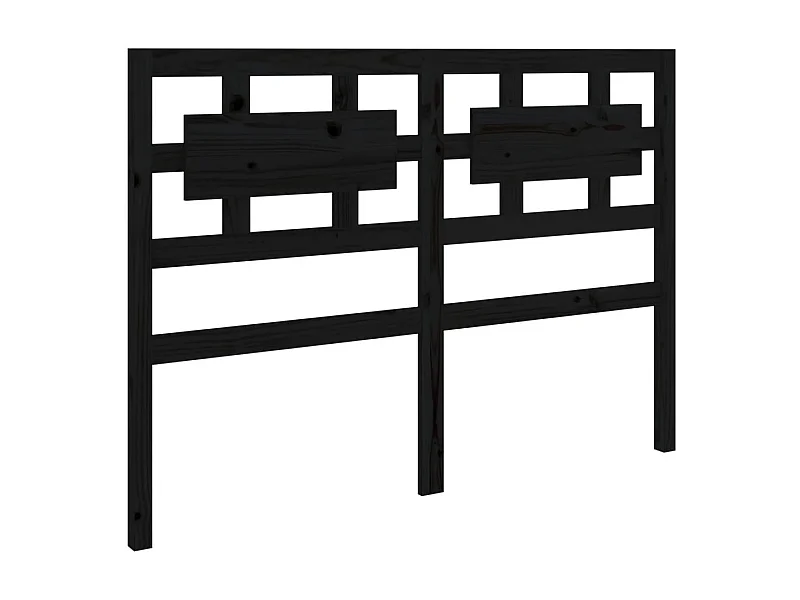 Tête de lit Noir 185,5x4x100 cm Bois massif de pin POI76641 BonneVie Meuble