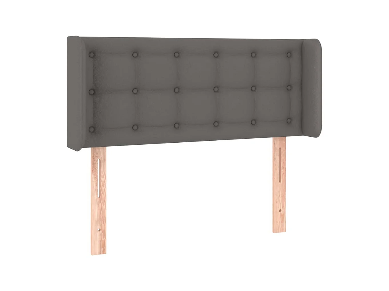 Tête de lit avec oreilles Gris 103x16x78/88 cm Similicuir POI92706 BonneVie Meuble