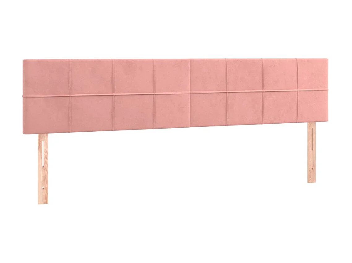 Tête de lit à LED Rose 180x5x78/88 cm Velours POI61838 BonneVie Meuble