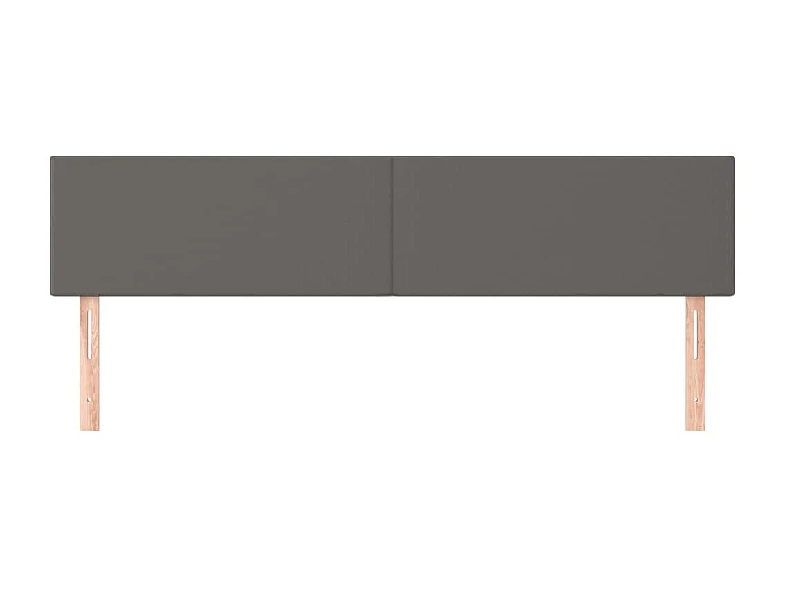2er-set-Kopfteil,Bettkopfteile Grau 90x5x78/88 cm Kunstleder -gkd431056