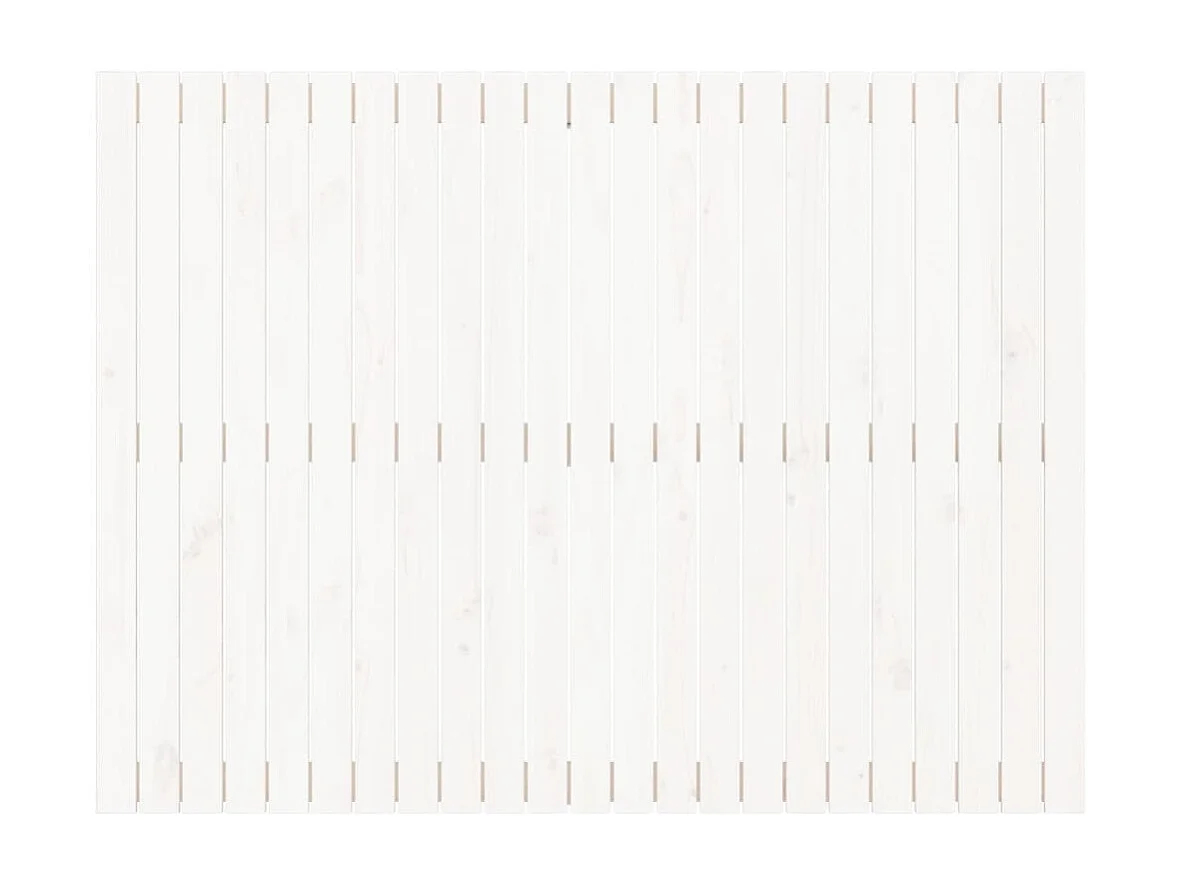 Cabeceira de parede 146,5x3x110 cm madeira pinho maciça branco PT411283