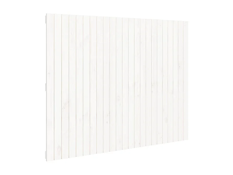 Tête de lit murale Blanc 146,5x3x110 cm Bois massif de pin POI19667 BonneVie Meuble